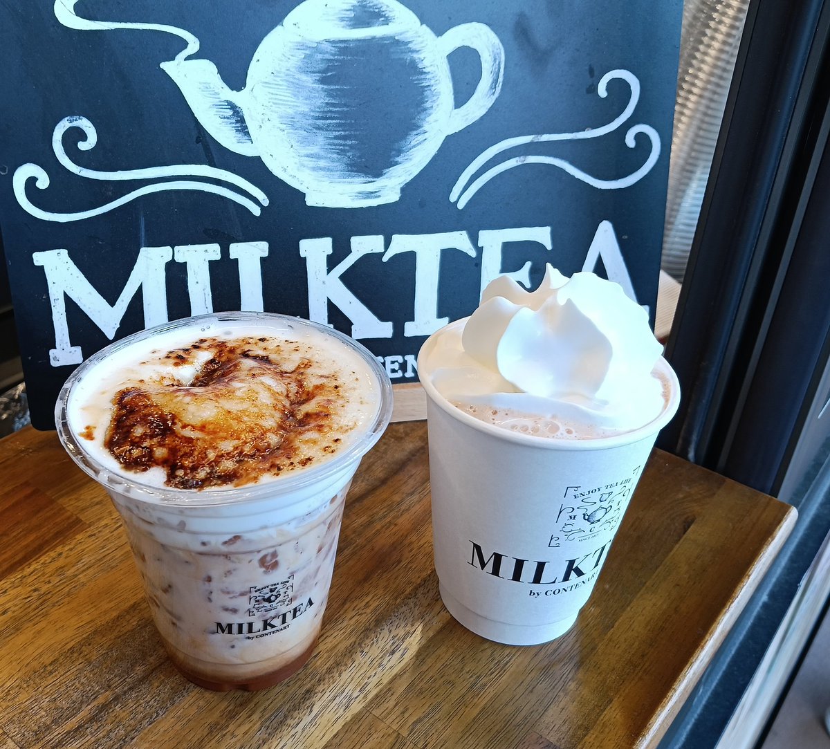 夜勤明け。 東京ドームシティで娘と遊んでる。 MILKTEAさんで休憩