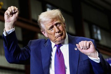 Trump is a bully😭.I hear thank you for your attention to this matter.. goes back to dancing 😂😅