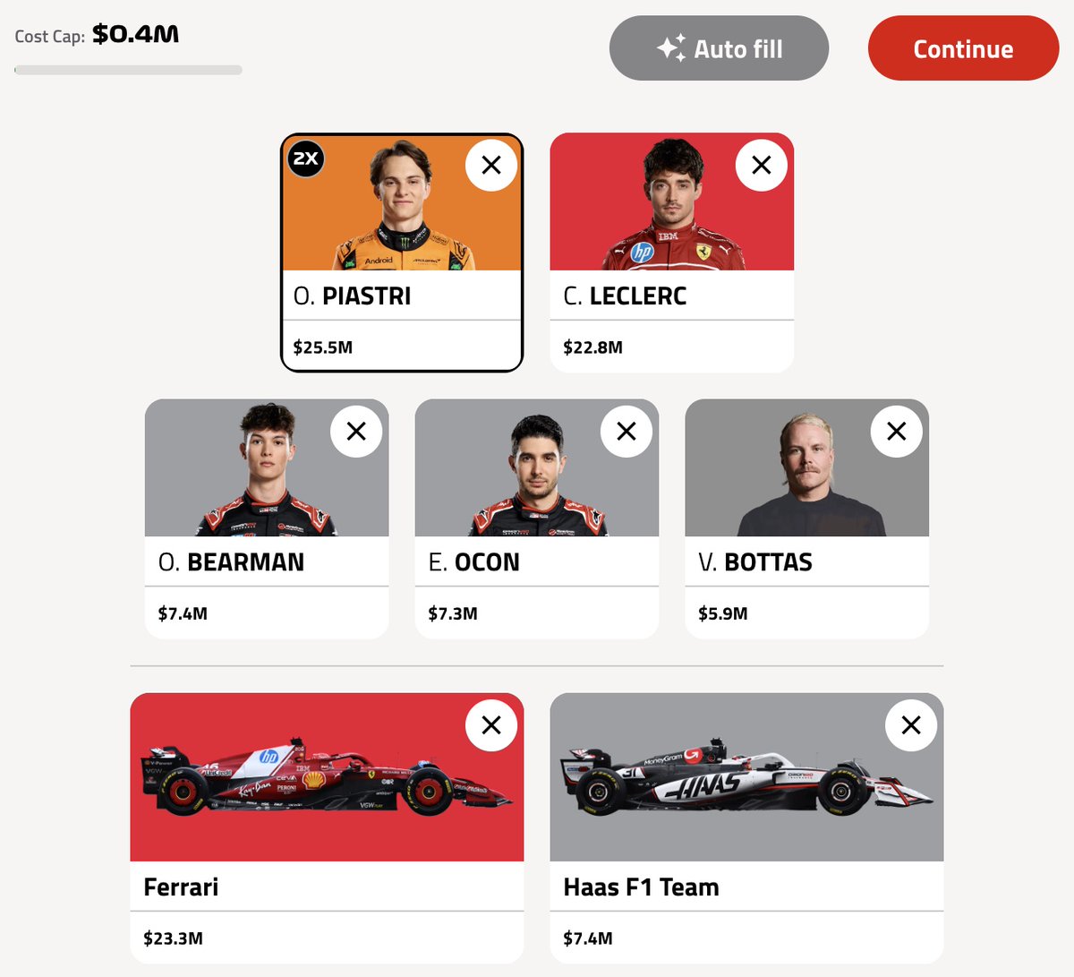 F1FantasyFuel's tweet photo. Some more 🇦🇺 drafts

#F1Fantasy https://t.co/7Rg7GST8o8