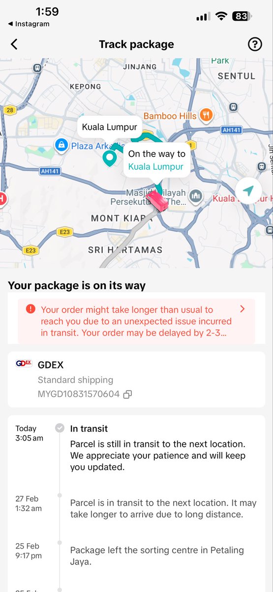 aaaffiieee's tweet photo. @GDEX_Official servis korg dah meninggal kat sini ke? Sampai tak gerak dah 5 hari?? https://t.co/BiltuYpsnV