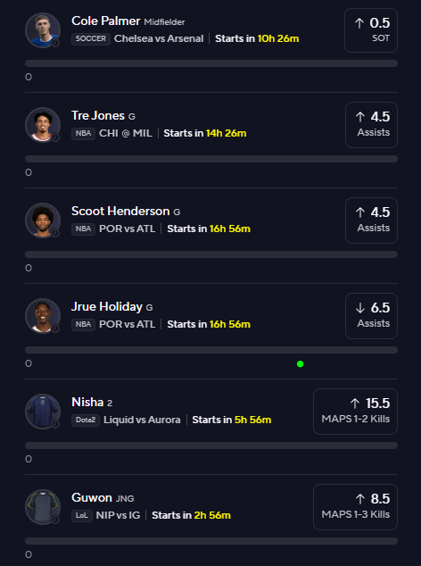 FredKicksProps's tweet photo. 🚨 MULTI-SPORT 6-MAN 🚨

⚽ Cole Palmer O0.5 SOT
🏀 Tre Jones O4.5 AST
🏀 Scoot Henderson O4.5 AST
🏀 Jrue Holiday U6.5 AST
🎮 Nisha O15.5 Kills (MAPS 1-2)
🎮 Guwon O8.5 Kills (MAPS 1-3

Let’s cash it 💰📈
#PrizePicks #SportsBetting #NBAPicks #SoccerPicks #EsportsPicks https://t.co/BLqt7XOhS5