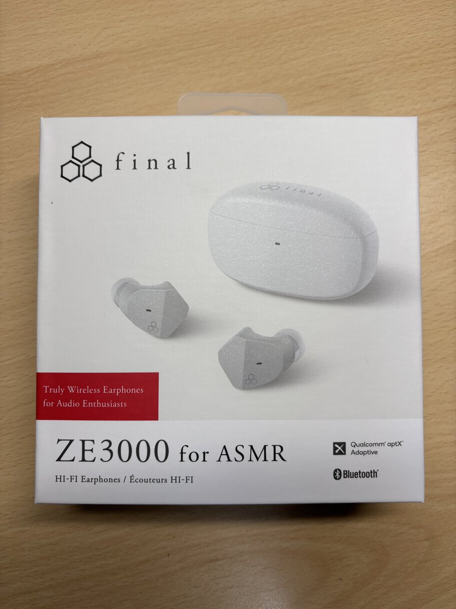 クラファンのfinal ZE3000 for ASMR 届いたー！ ASMRめっちゃ良い音で