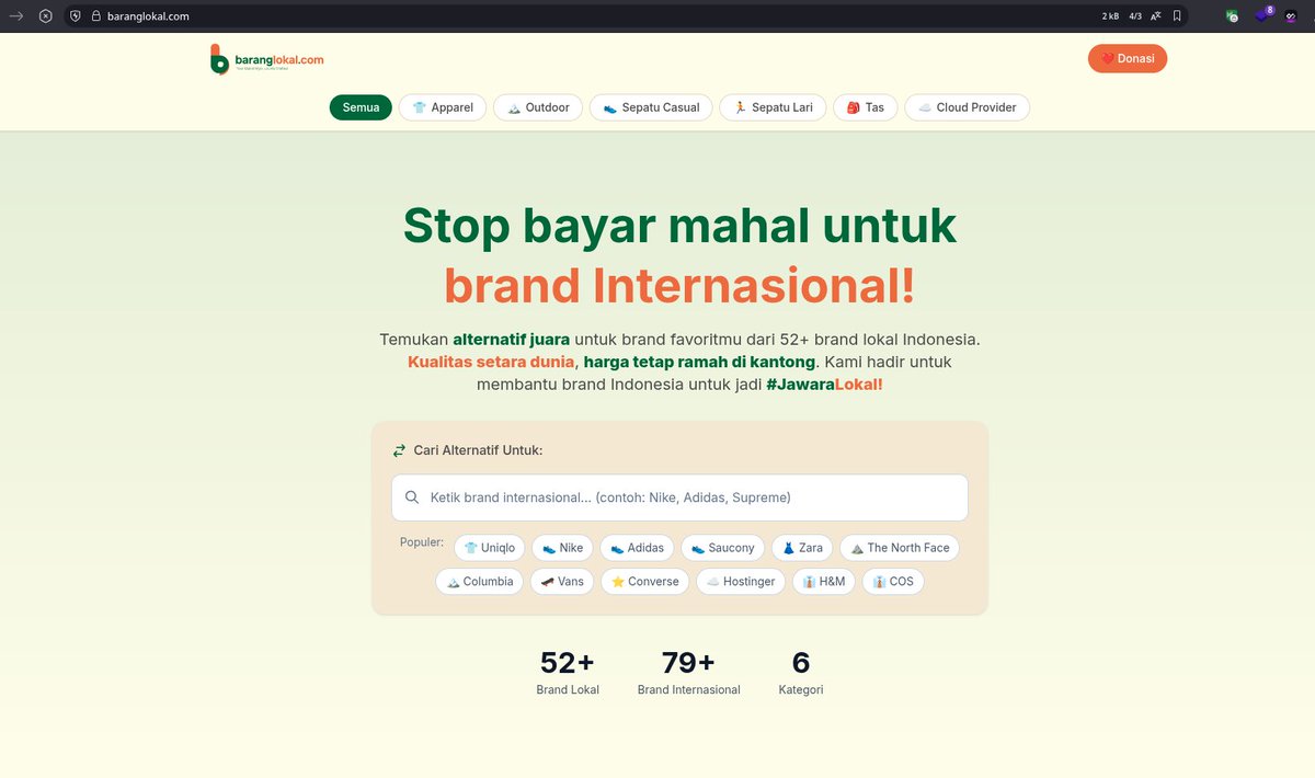 Akhirnya baranglokal.com sudah menyala kembali! 🔥

Thanks mas <a href="/papanberjalan/">Papan (Necromancer Bare Metal) Berjalan</a> udah sabar ngeliat kelakuan saya ngereog mulu dari kemarin di kolom DM.

Langsung aja mampir guys buat liat update-an brand kami di week ini!