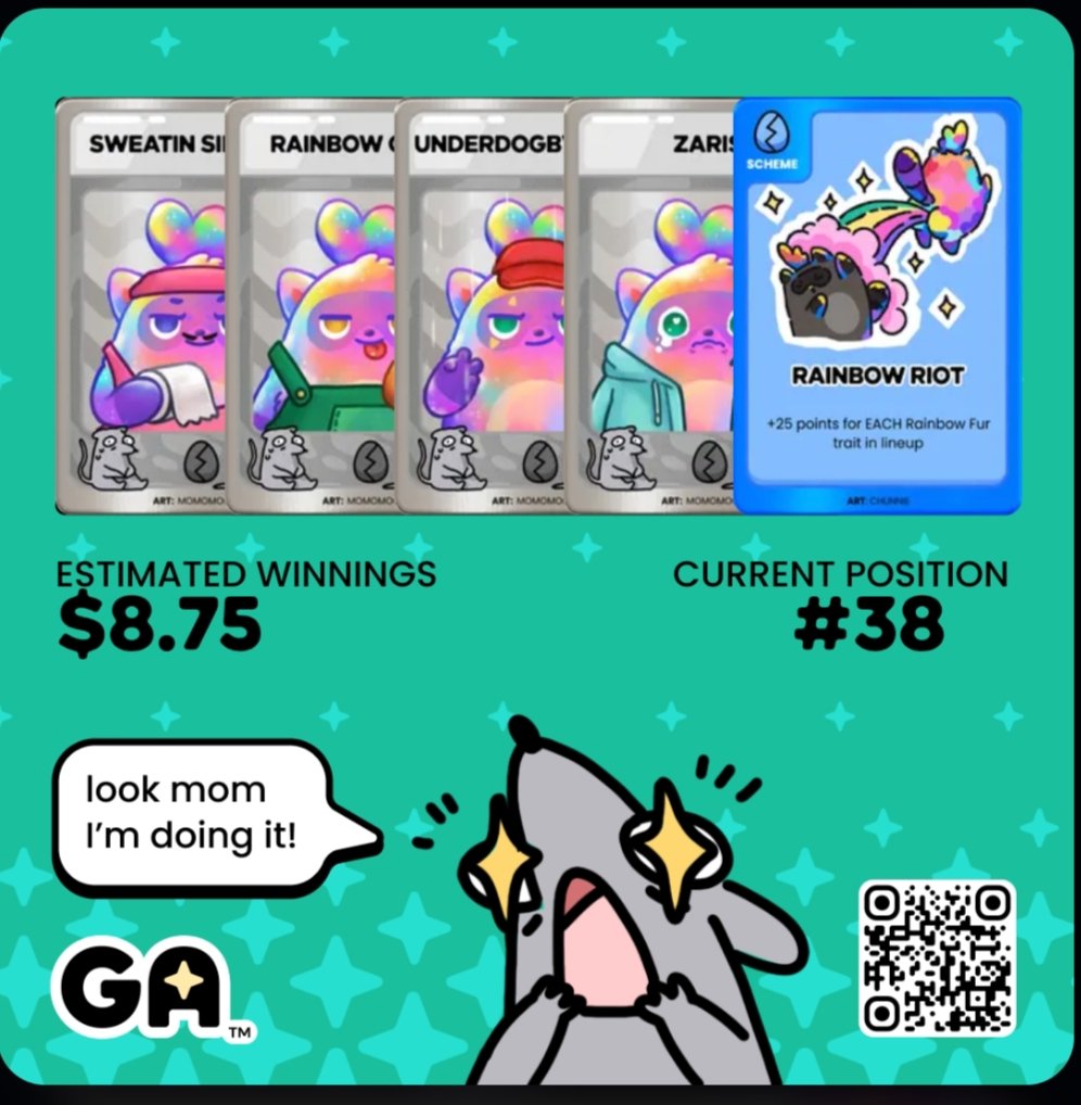 MessYu7's tweet photo. Currently win! #38 in 50/50 Basic Only Daily Wart Emblem! Let's go! 🔥

#GrandArena
@Moku_HQ https://t.co/p95QgMBAU6