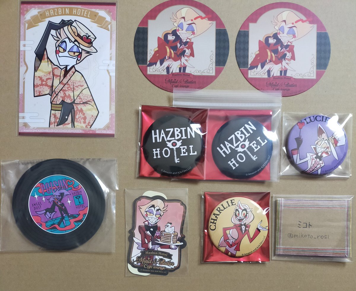 交換】 ハズビンホテル コースター アニメイトカフェ ポップアップ 缶