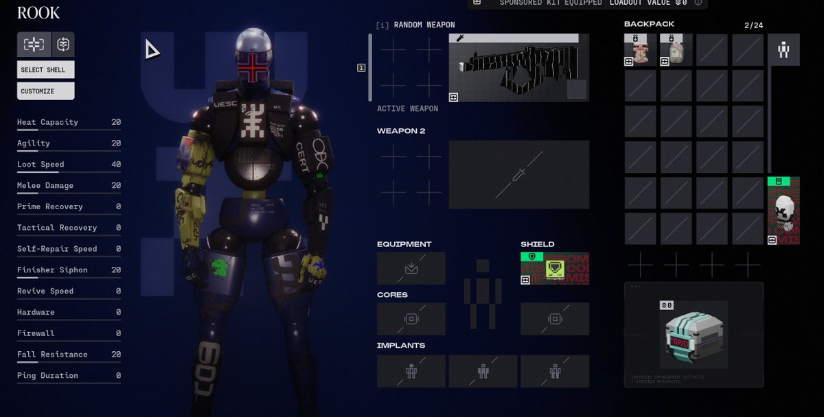 Rooks are going to be insanely OP after some of these Faction upgrades...  The 'scav' shells are going to be the backbone of some peoples play sessions.

- CYAC Capstone IV - Rook will now start runs with a small amount of credits in addition to their basic gear

- CYAC