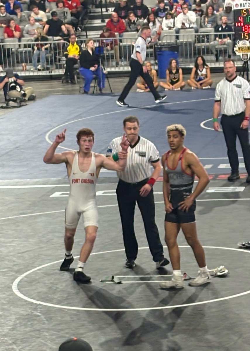 ftgsports's tweet photo. HISTORY MADE. 🏆🐅

Fort Gibson Wrestling is your CLASS 4A STATE RUNNER-UP TEAM!
4 STATE CHAMPIONS:
🥇Callan Caldwell
🥇Brenden Bell
🥇Trenton Bell
🥇Stevie Vafeas
🏅David Farmer: 4th Place
What a night to be a Tiger! https://t.co/kpL89lNPAo