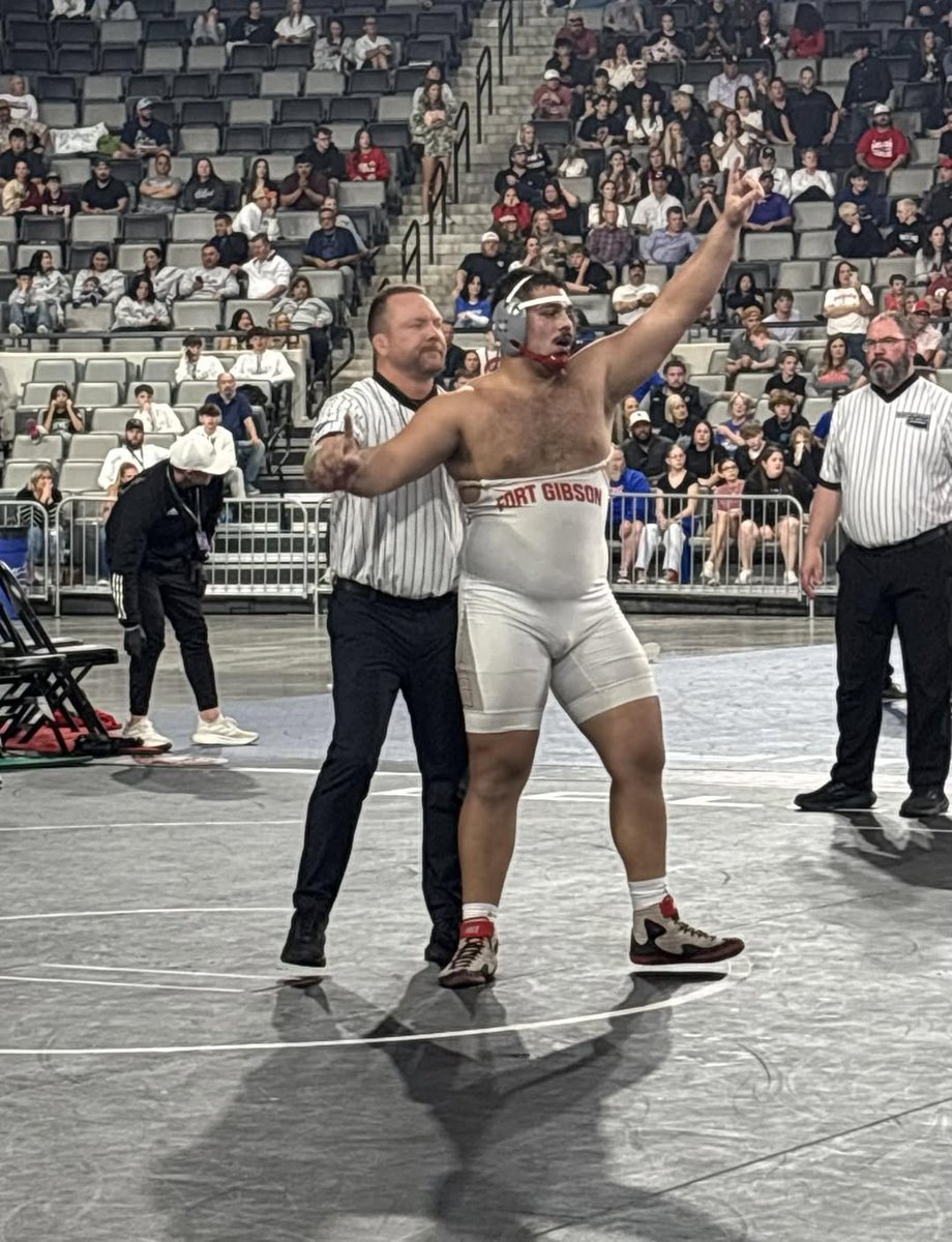 ftgsports's tweet photo. HISTORY MADE. 🏆🐅

Fort Gibson Wrestling is your CLASS 4A STATE RUNNER-UP TEAM!
4 STATE CHAMPIONS:
🥇Callan Caldwell
🥇Brenden Bell
🥇Trenton Bell
🥇Stevie Vafeas
🏅David Farmer: 4th Place
What a night to be a Tiger! https://t.co/kpL89lNPAo