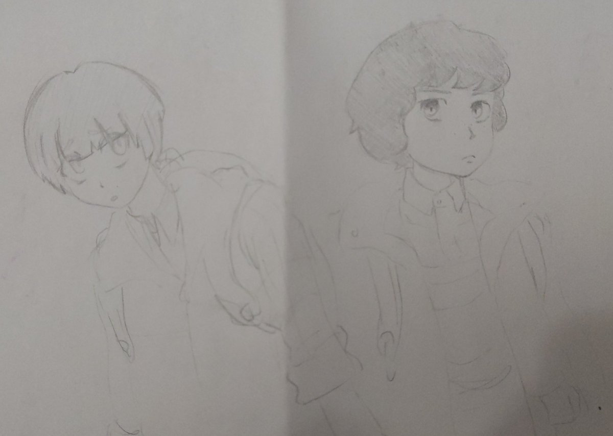 some #byler sketches :3 #mikewheeler #willbyers
