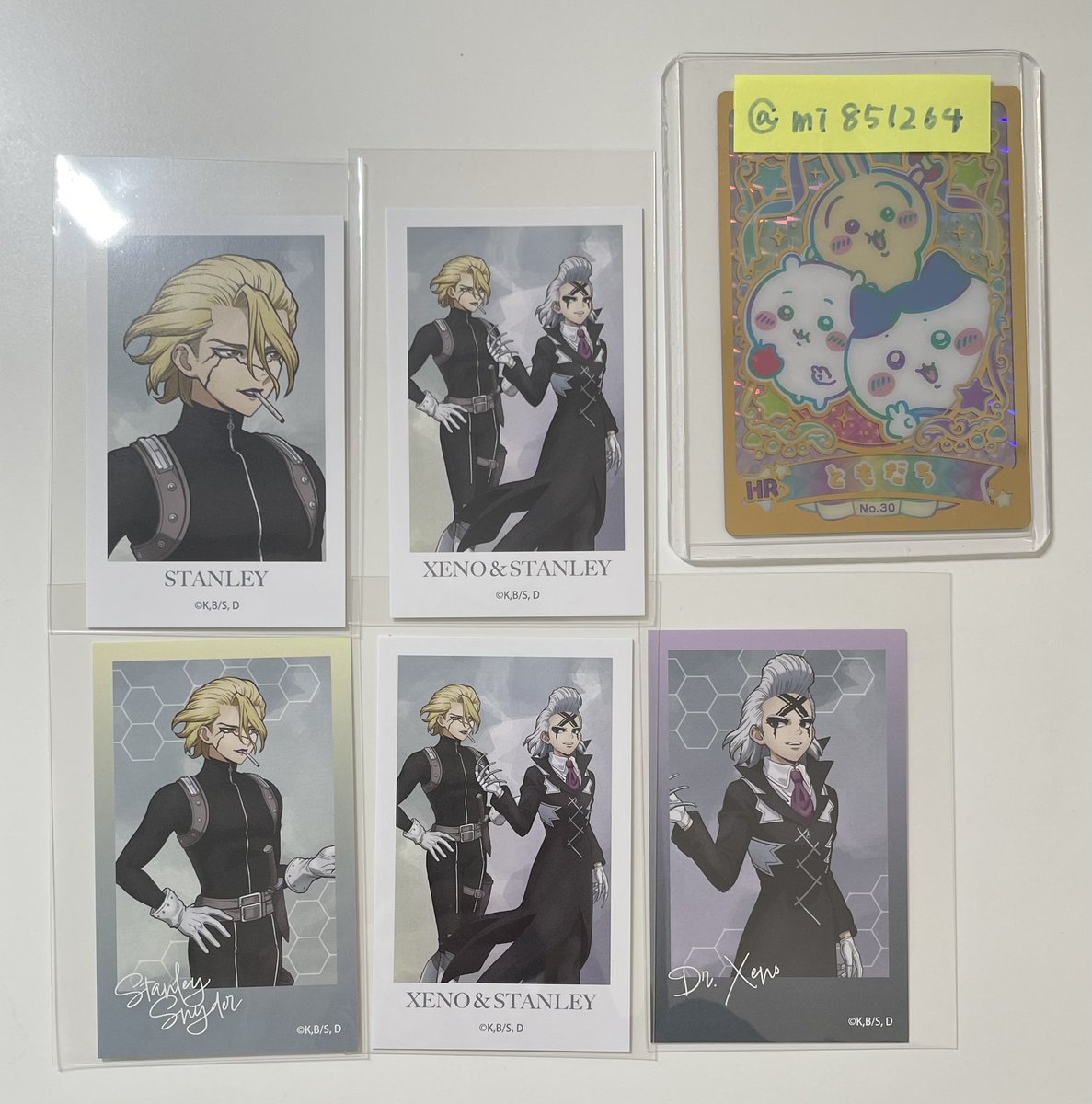 mi851264's tweet photo. 【交換 買取】 Dr.STONE 歩みver. トレーディングイラストカード

求┊ 羽京 👑>💖、定価＋送料

譲┊ 千空、ゲン、龍水、ゼノ、スタンリー

⚠️2枚目は交換のみです。
買取の場合はPayPayのみとなります。
百均のものと同時のお取引も可能です。お気軽にお声掛けください🩵ྀི https://t.co/wTS92bGu9Y
