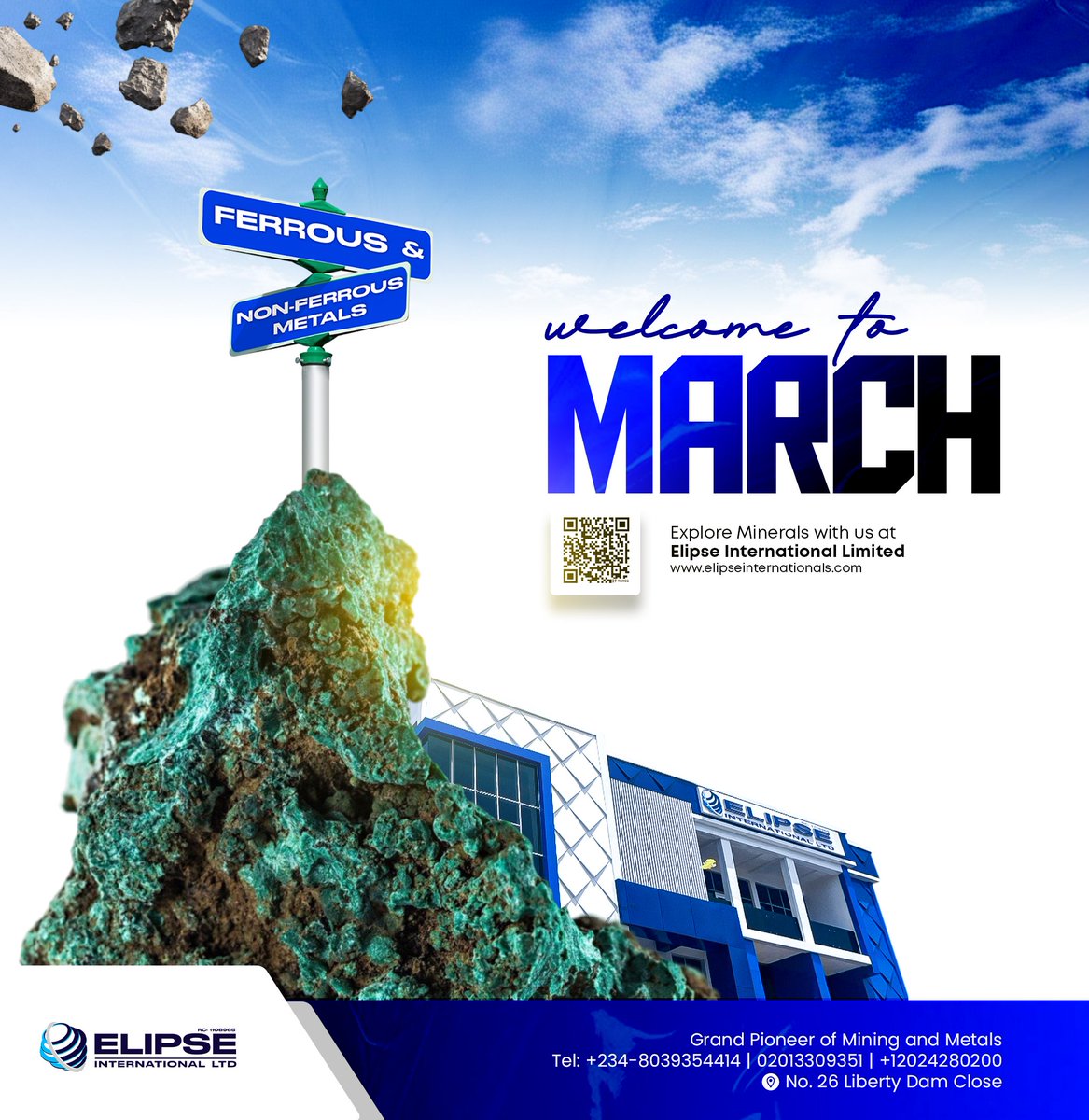 Elipse_group's tweet photo. 🌿 Welcome to March! A Month of Momentum and Growth 🌿

As we step into March, we embrace a new chapter filled with fresh opportunities, renewed energy, and the drive to achieve even greater milestones.

At Elipse International Ltd, every new month is a reminder of our commitment to excellence, integrity, and sustainable impact. March represents movement, the momentum to push boundaries, strengthen partnerships, and continue delivering value across Nigeria’s mineral landscape and beyond.

We are grateful to our clients, partners, and dedicated team members who make our progress possible. Together, we will turn goals into results and challenges into stepping stones.

Let this month be defined by: 
✔ Strategic growth
✔ Strong collaborations
✔ Consistent execution
✔ Sustainable impact

Here’s to a productive and successful March for us all.
Happy New Month!

#NewMonth #March2026 #Growth #Sustainability #Leadership #ElipseInternational