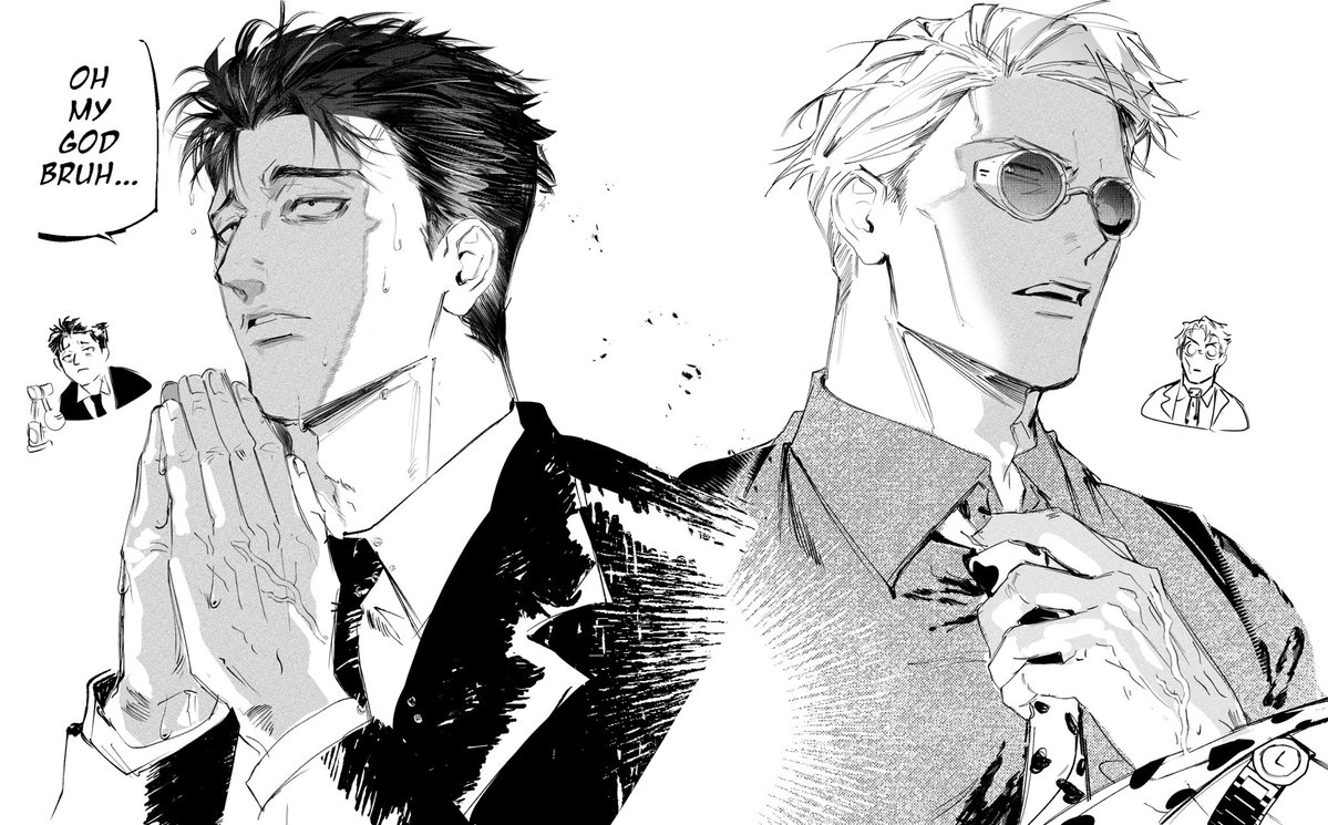 I’m burnt out, so I drew some burnt-out men #higuruma #nanamikento #jjk