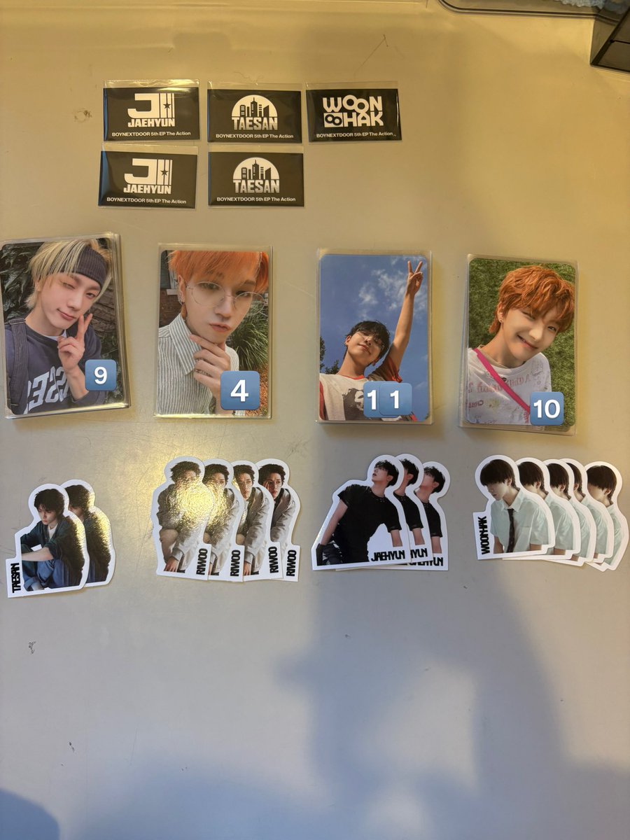 BOYNEXTDOOR ボネクド ボイネク THE ACTION トレカ ユニバ特典 交換 weverse

譲:ソンホ リウ ジェヒョン テサン イハン ウナク
frameアルバムも所持しております。

求:同種イハン
(ネームステッカー:イハン4リウ1)

3/7,5/9手渡し>>郵送
アルバムは手渡し優先
お気軽にお声掛け下さい！