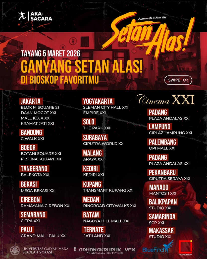 Ayo nonton film Setan Alas! di bioskop kesayangan Anda!