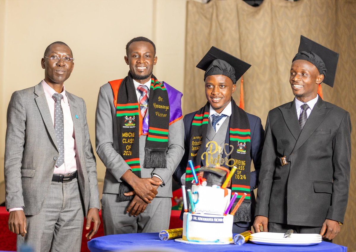 Congratulations Dr Victor Nuwamanya for completing your MBChB, you join us as Alumni of Makerere University, keep your commitment,faith, ethics, Integrity, your brilliance as these make the bedrock for a successful carrier in Medical Practice, i celebrate you as my dear colleague