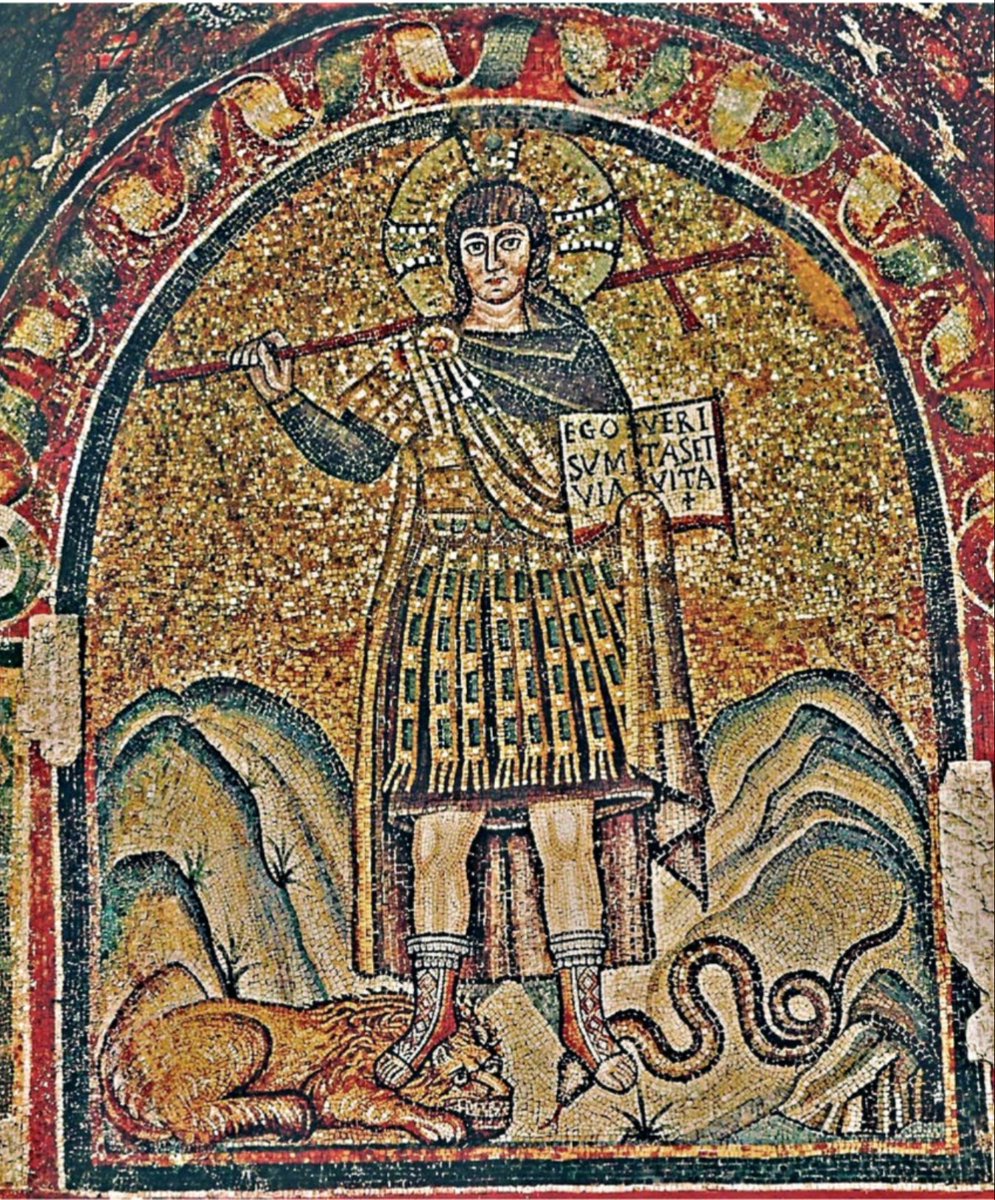 Ante la confusión sobre el simbolismo utilizado por quienes intentan engañar al mundo, les presento este mosaico de la Capilla Arzobispal de Rávena, datado hacia los años 500-519 d.C., que se alza como una de las proclamaciones visuales más contundentes, rotundas, concluyentes y