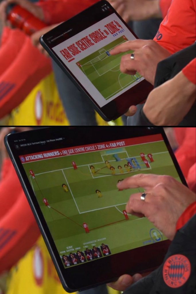 Bayern Münih'in taktik ekranı.