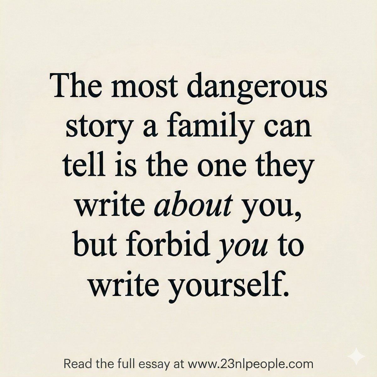 Who decides the story of you? - Pathological Identity Imposition and the Erasure of the Self 23nlpeople.com/the-enforced-n…