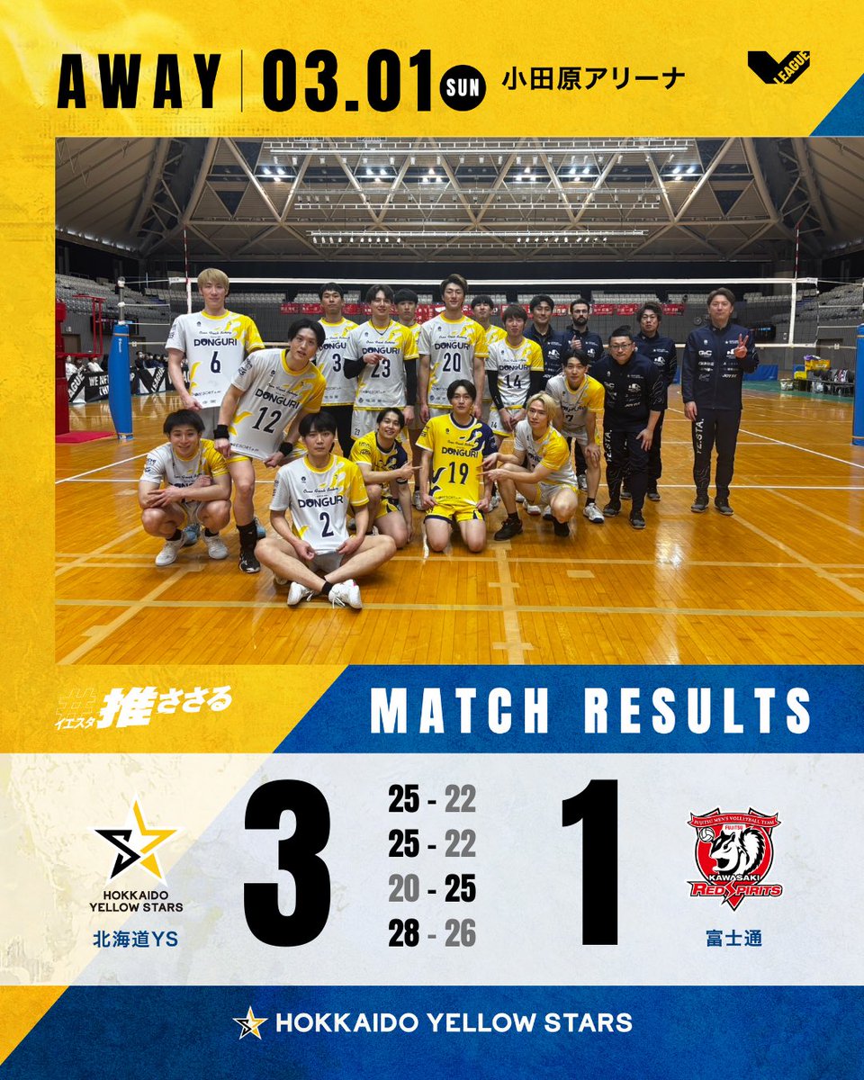 北海道イエロースターズ【公式】 tweet media