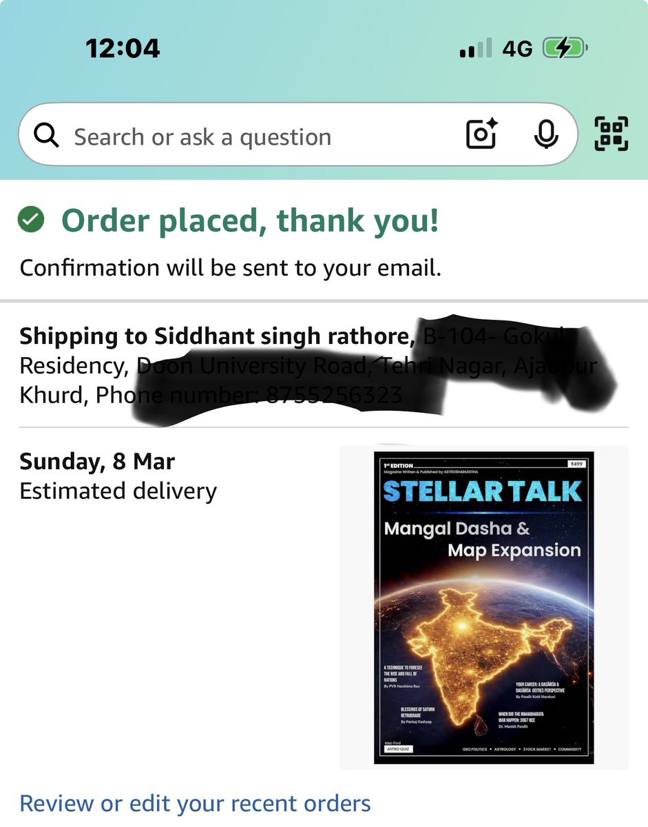 IamSSR04's tweet photo. ⁦@AstroSharmistha⁩- Order placed.. https://t.co/OZ3tzgjwDW