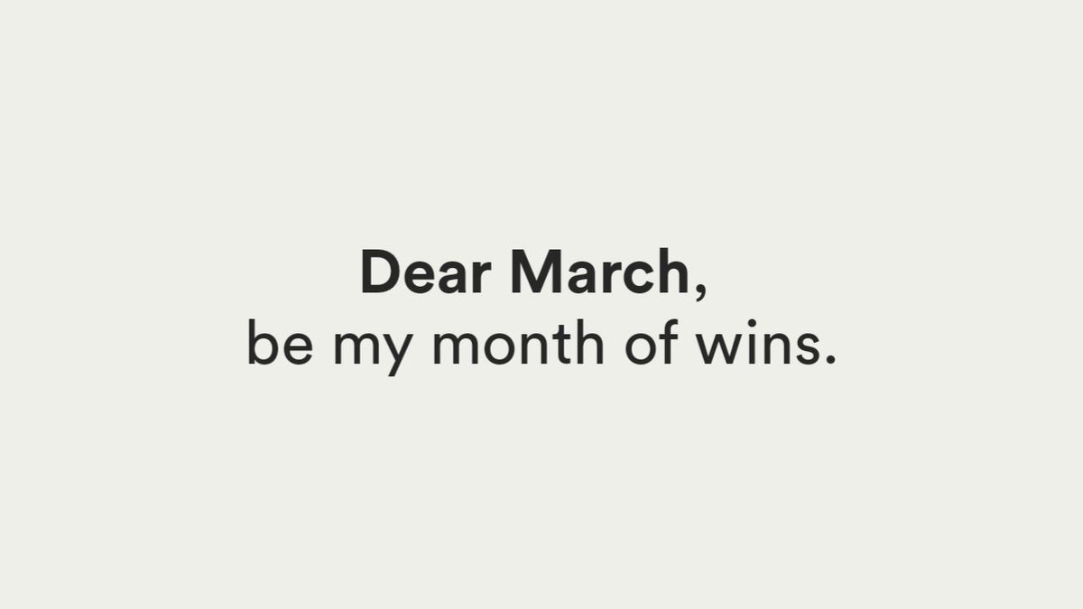 dear march...