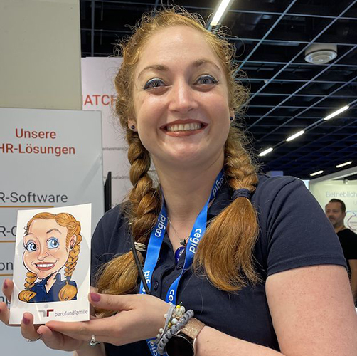 Auf dem Weg zum Hauptbahnhof die Plakate für die Weinmesse gesehen und aus einer iPad-Karikatur das hier gemacht..So lassen sich live an Messeständen die Besucher der Messe und Branche angepasst unterhalten..