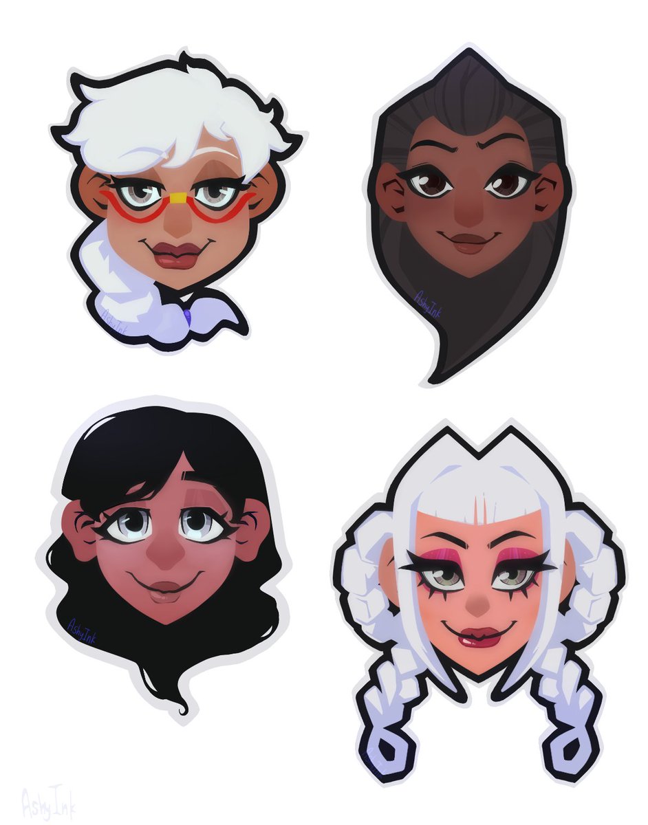 Cute fun gifts for <a href="/SudrienNei/">Sudrien</a> 
Mina Bhramana: whitehair/glasses, Virika Khanakarii: swept-back brown hair, Usha Khanakarii:blackhair/lighteyes, Sardari: Baddie with also white hair