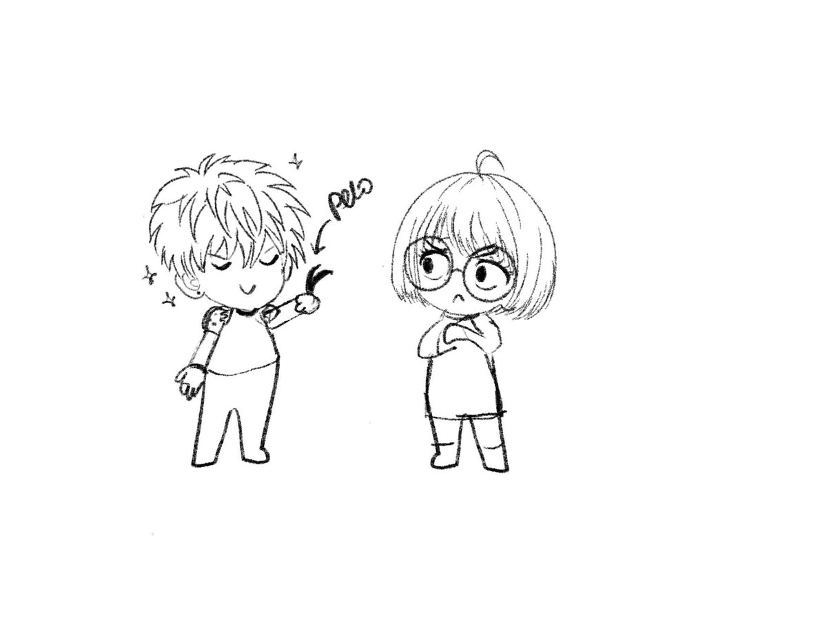 Dije que iba a descansar de X por andar bajoneada pero, mejor miren cuando Genos fue a presumirle a su noviecita el haberle arrancado el cabello a Sonic jaja 

#yumetwt #opmoc #OnePunchMan #doodle