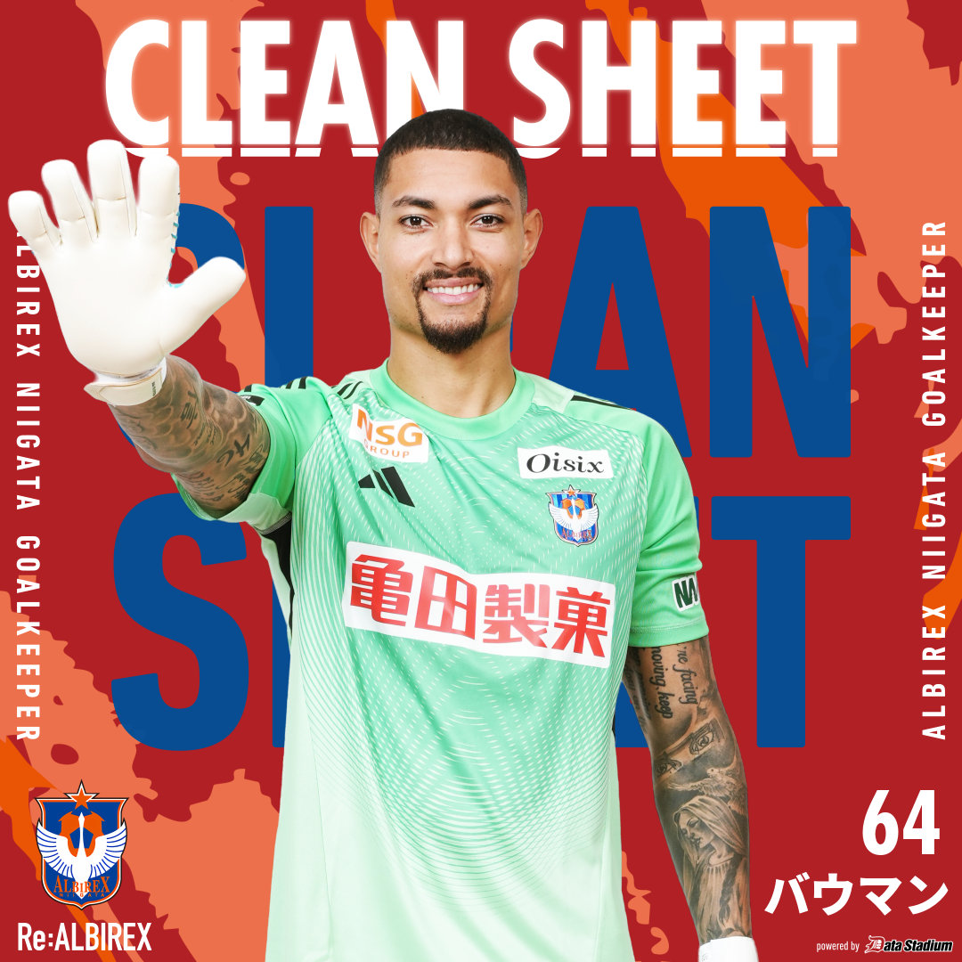 albirex_pr's tweet photo. CLEAN SHEET!!!⚽
🔒 #バウマン

#アルビレックス新潟

#DAZN でもう一度🧤
➡️ https://t.co/TXEcE7LIeu #albirex https://t.co/OK0923qBO7
