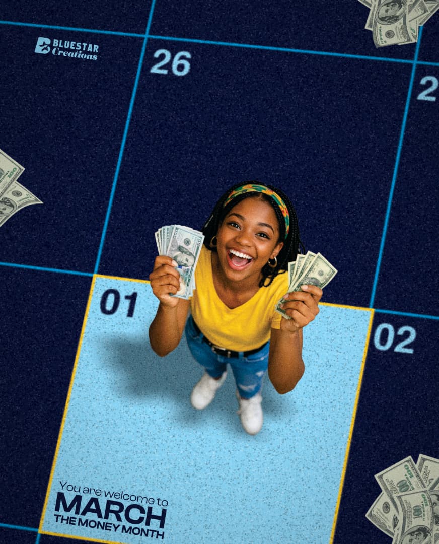 bluestarmonstar's tweet photo. You're welcome to the money month...MARCH 😋 https://t.co/smARWGhbLY