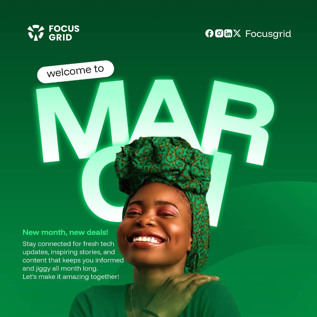 thefocusgrid's tweet photo. Welcome to March 💚
A new month to innovate, collaborate, and deliver.
At FocusGrid, we remain committed to building scalable products, empowering tech talent, and turning ideas into execution.
March is for progress.
Let’s build with intention.
#Focusgrid https://t.co/lZKpyBb8Vt