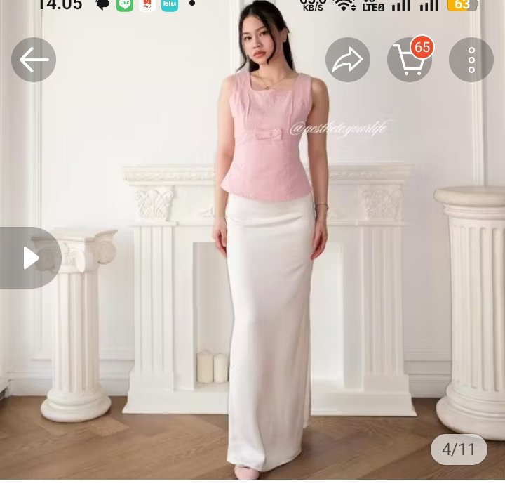 lippiestale's tweet photo. kalo buat lebaran pake outfit kaya gini cocok gasih?? kira² warna atasan sama rok nya terlalu plain ga yah huhu https://t.co/tLfKVDTy7F