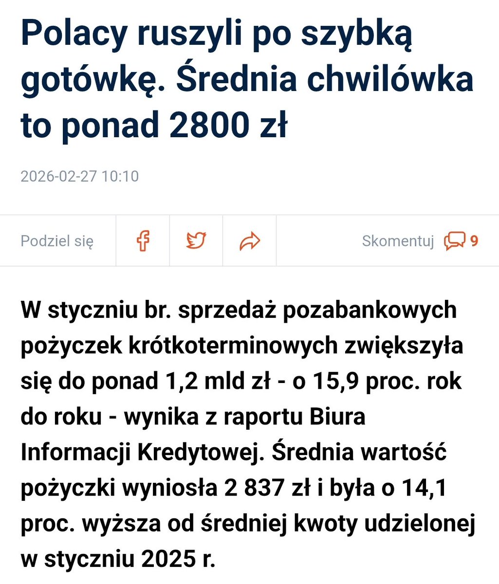 W Tuskistanie masło jest tak tanie, że wartość udzielonych Polakom chwilówek wzrosła w skali roku o 15,9% 🤡