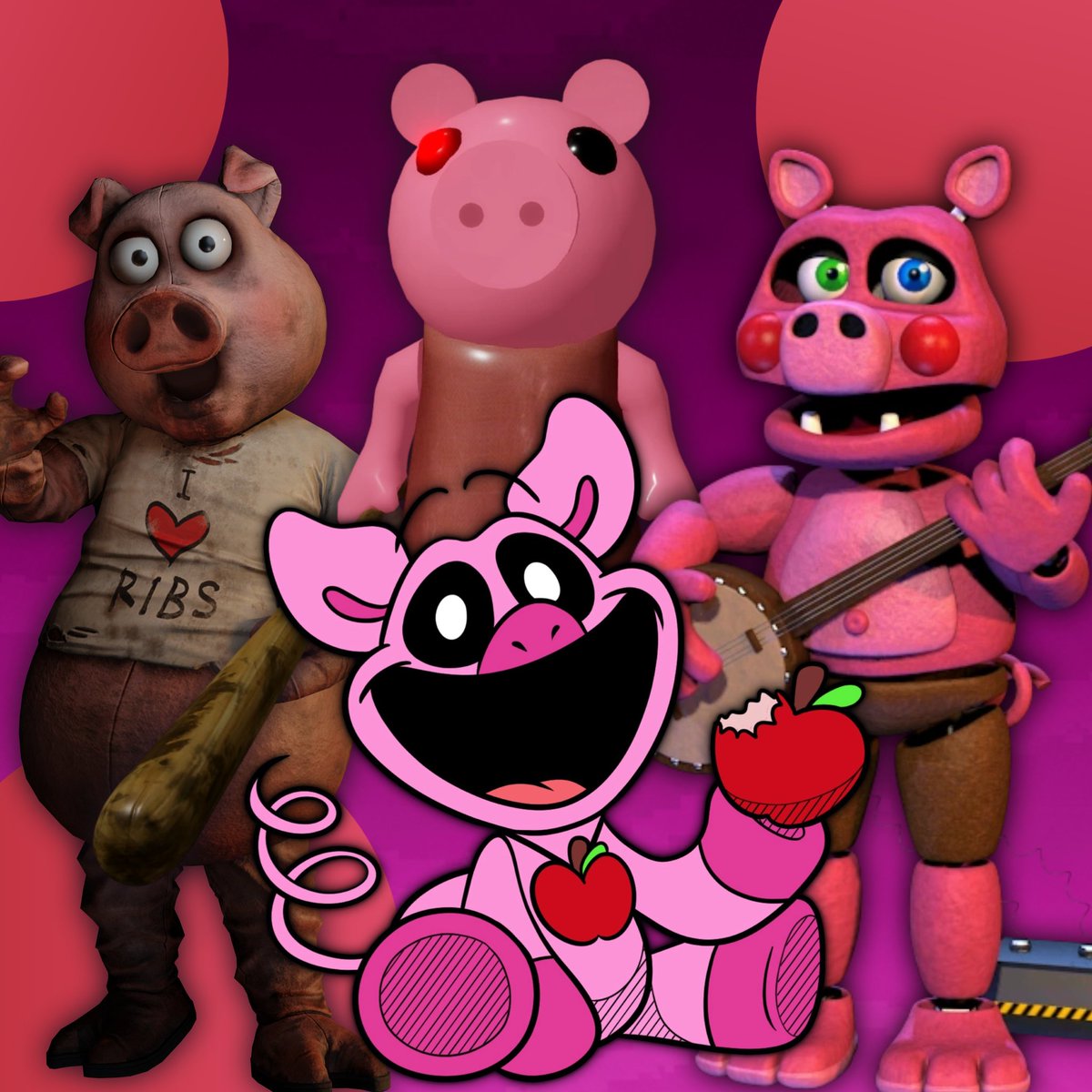 Today is National Pig Day. Cute until they chases you 🐷..