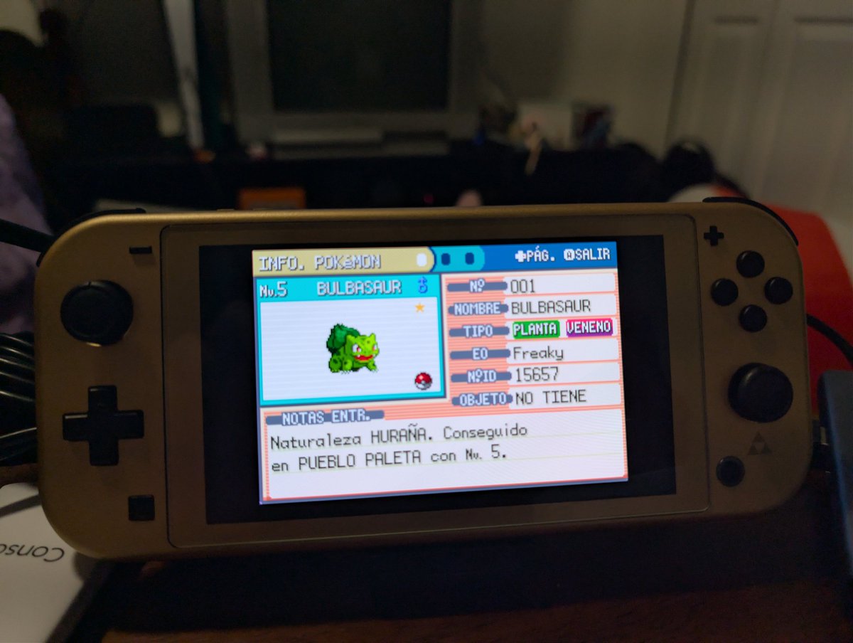 Shiny Bulbasaur in leaf green on the switch! Pretty fast hunt at only 1554 resets! #ShinyPokemon