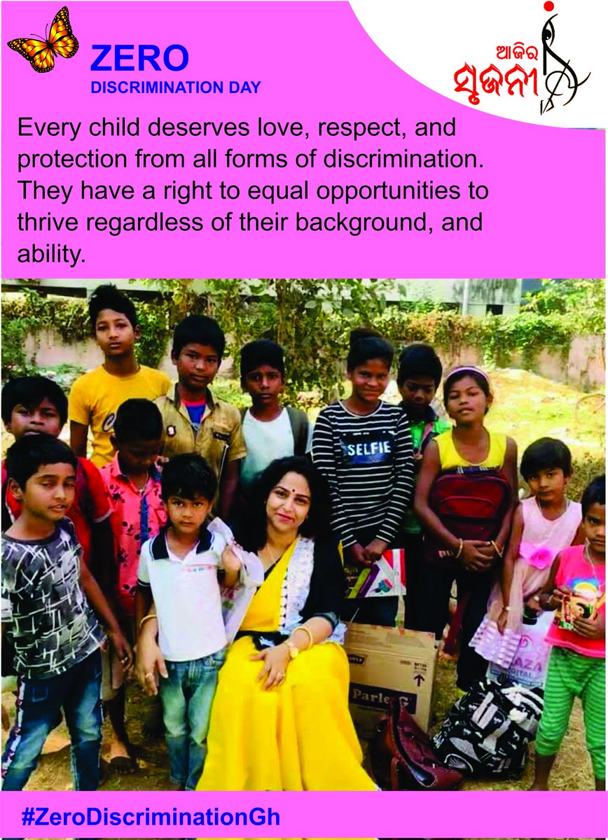 ASrujani's tweet photo. Standing for a world where no child is judged by their background, but valued for their dreams. Equality is not a privilege, it is a fundamental right of every child. 💛 #ZeroDiscriminationDay #Ajirasrujani #sujatananda https://t.co/3Mt1m7Ny6G