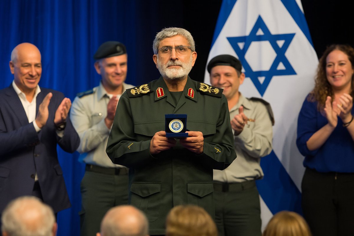 🚨BREAKING: Iranian general wins Israel's highest security prize for sharing Khamenei's location. Thank you, General Qaani! On behalf of all Israelis -- mazal tov!
