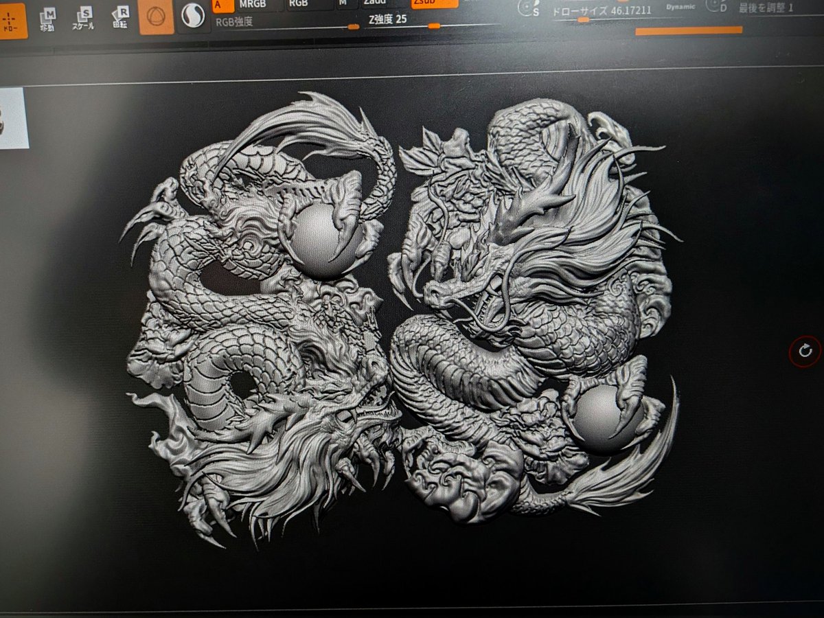 2匹の龍を造ってます^⁠_⁠^