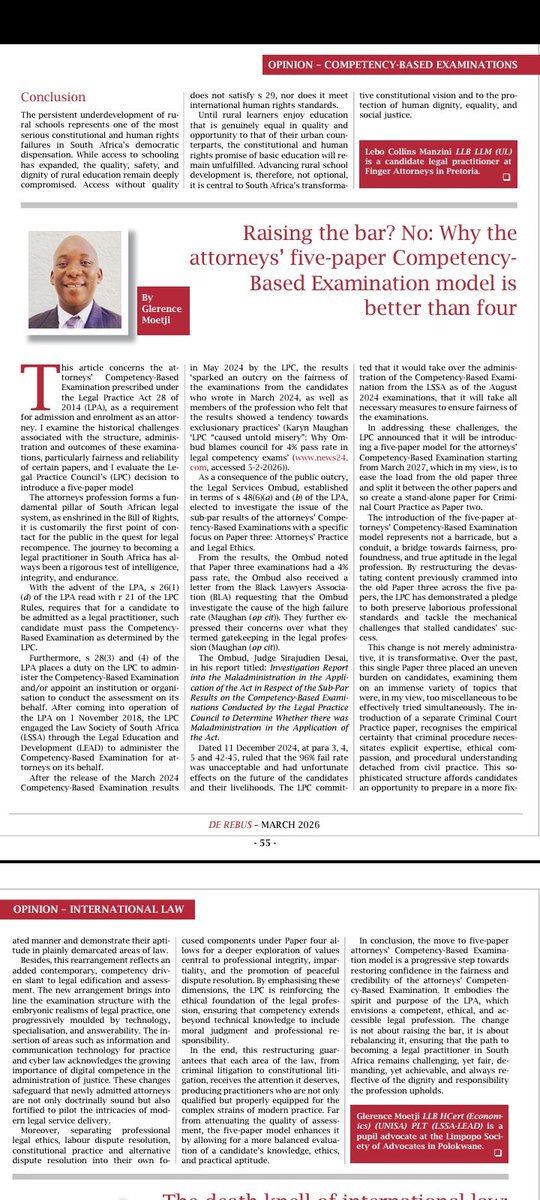 GlerenceMoetji's tweet photo. My article has been published on derebus https://t.co/fSN3I9ofzK https://t.co/UW8IiPqegX
