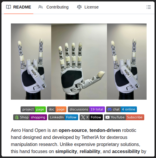 tom_doerr's tweet photo. Tendon-driven robotic hand with 7 DoFs

https://t.co/rluptbw39Z https://t.co/E4R8d8rrCv