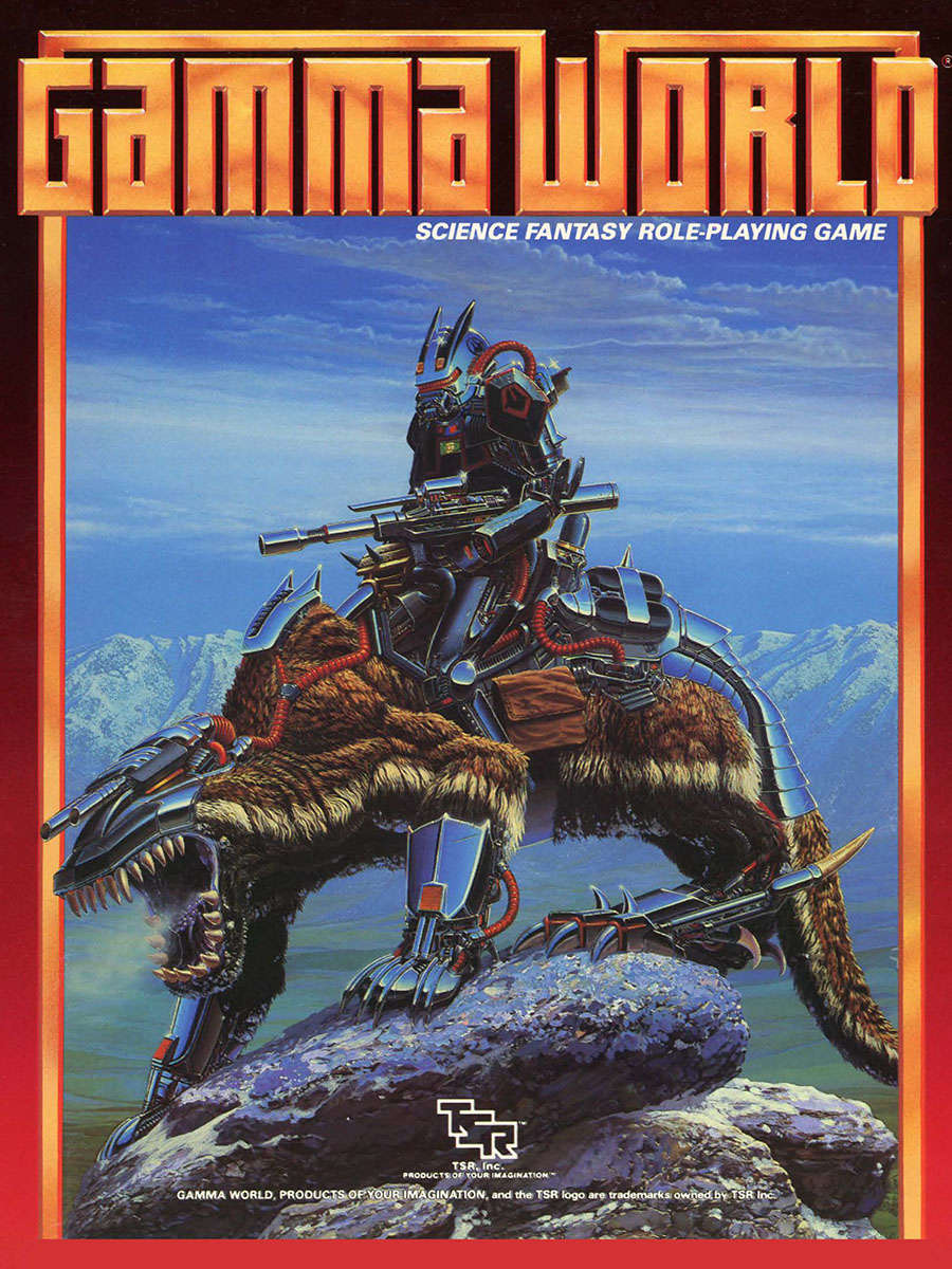 RazorwireRPG's tweet photo. If you love OG Fallout you need to check out GAMMA WORLD. Weird, funky and very, very fun. A setting that gives zero fucks. https://t.co/DKBkwDjY11