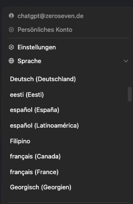 pdaether's tweet photo. Is @OpenAI 's  Codex app vibe coded or just broken, after the latest update it switched to German and now English is not even an option, how does a language just disappear like that? https://t.co/qmTSTckN07