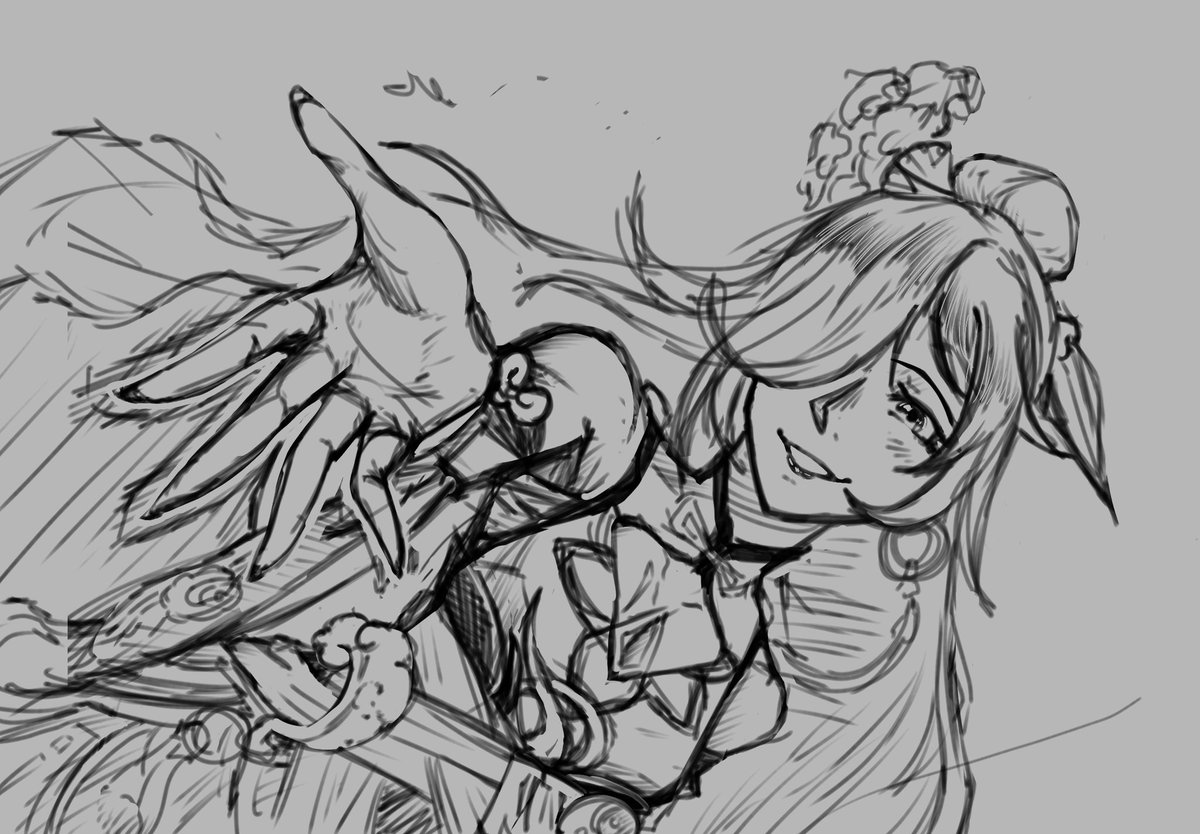 notdead_is's tweet photo. Holy but here's the now sketch 😜 I might get the line art and base colour done today, the commission is almost done

#wipart #wip #HonkaiImpact3rd #fanart https://t.co/Ipun6S1nkA