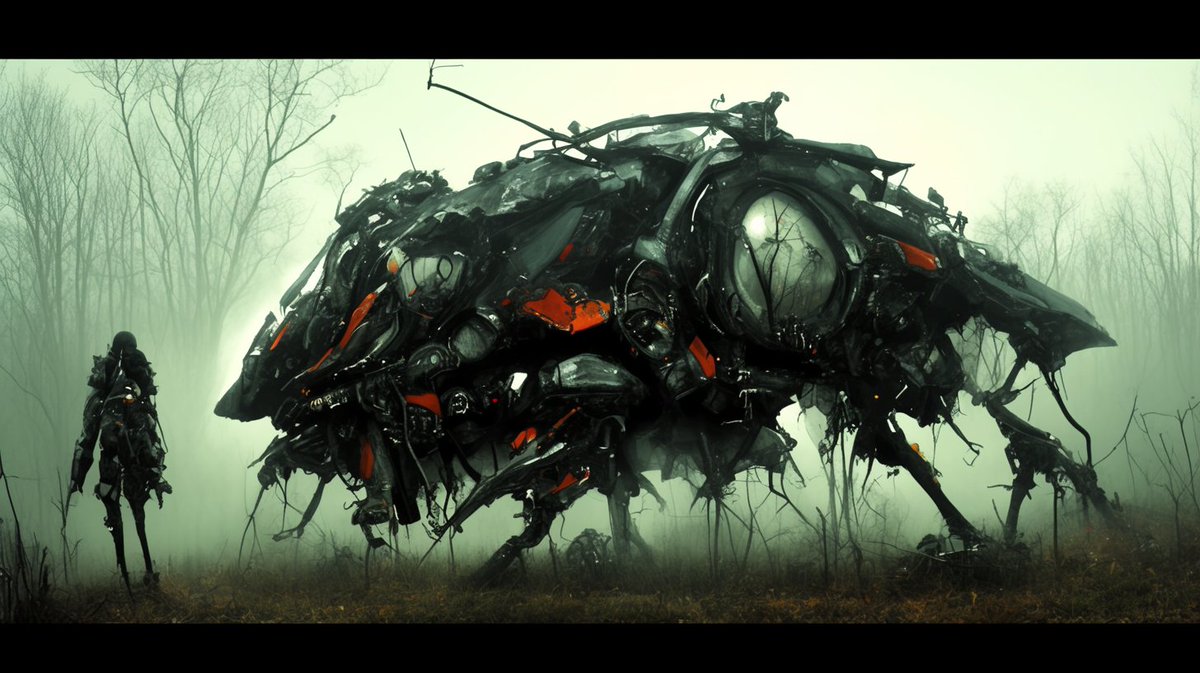 kugerukokok's tweet image. i see lot of dark art, and mecha in my feed, so i decided to do mecha but with dark twist in post apocalyptic era, where everyone just trying to survive. 
since lot of things i want to cover, maybe i dedicated this theme for whole week ( hope you dont get bored ) feel free to