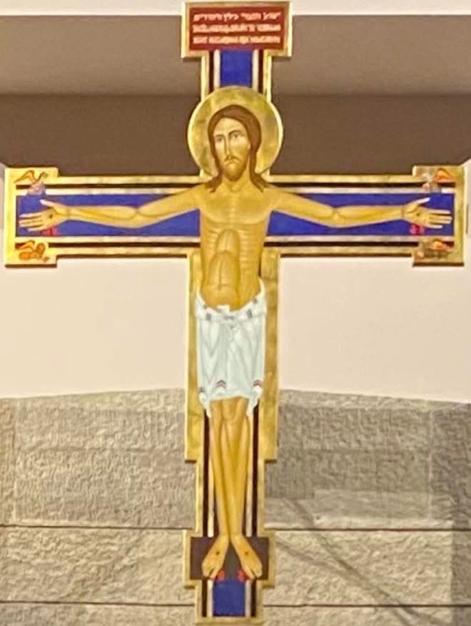 Buon giorno nel Signore:
occhio squilla de tromba
ar settimo s’apre la tomba
Mentre li Popoli spargono semi,
li governi lo fanno co le bombe,
ner mentre che tu spaurito tremi 
loro fan festa ner riempì le tombe;
ma chi sto prossimo oggi rinnega:“Ecce Homo”, e l’artri? mezza sega!