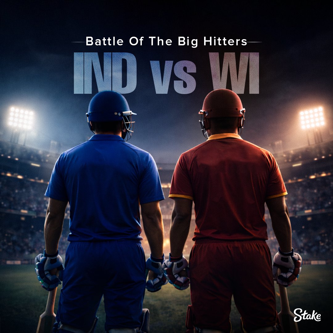🚨 IND vs WEST INDIES GIVEAWAY 🚨
Knockout time. Which player hits the MOST sixes in the match? 😮

💰 ₹1,000 each for 5 lucky winners who get it right ❤️

Rules:
✅ Like + RT
✅ Comment your pick + username 👍
✅ Follow <a href="/StakeIND/">Stake Official India</a>
