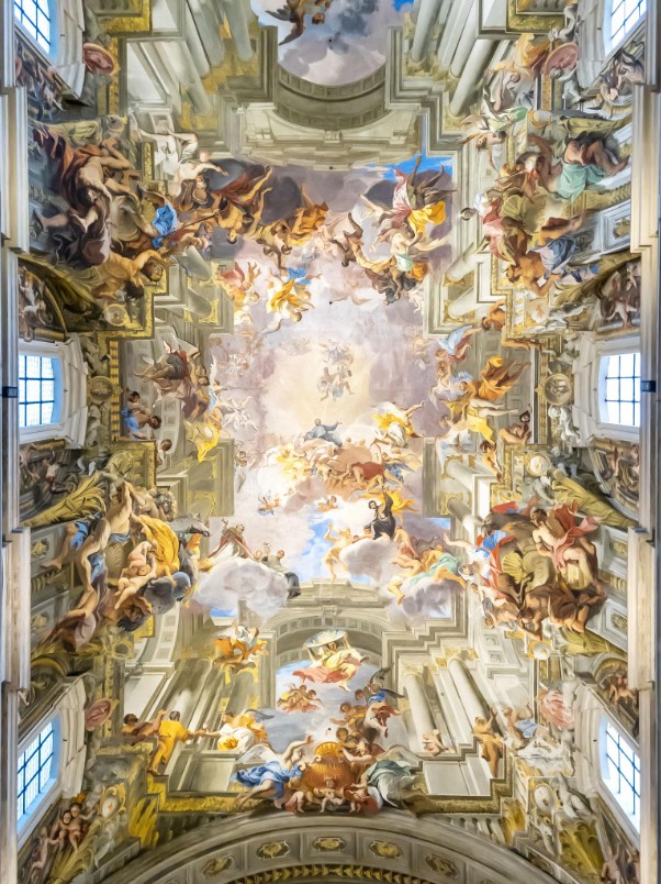 LindaMDuffy's tweet image. Pozzo’s ceiling at Sant’Ignazio is busy —
saints, clouds, space expanding toward heaven.

Yet it feels calm.

Perspective and balance
hold the chaos in place.

#30Words365 #Busy #WritingCommunity #AmWriting