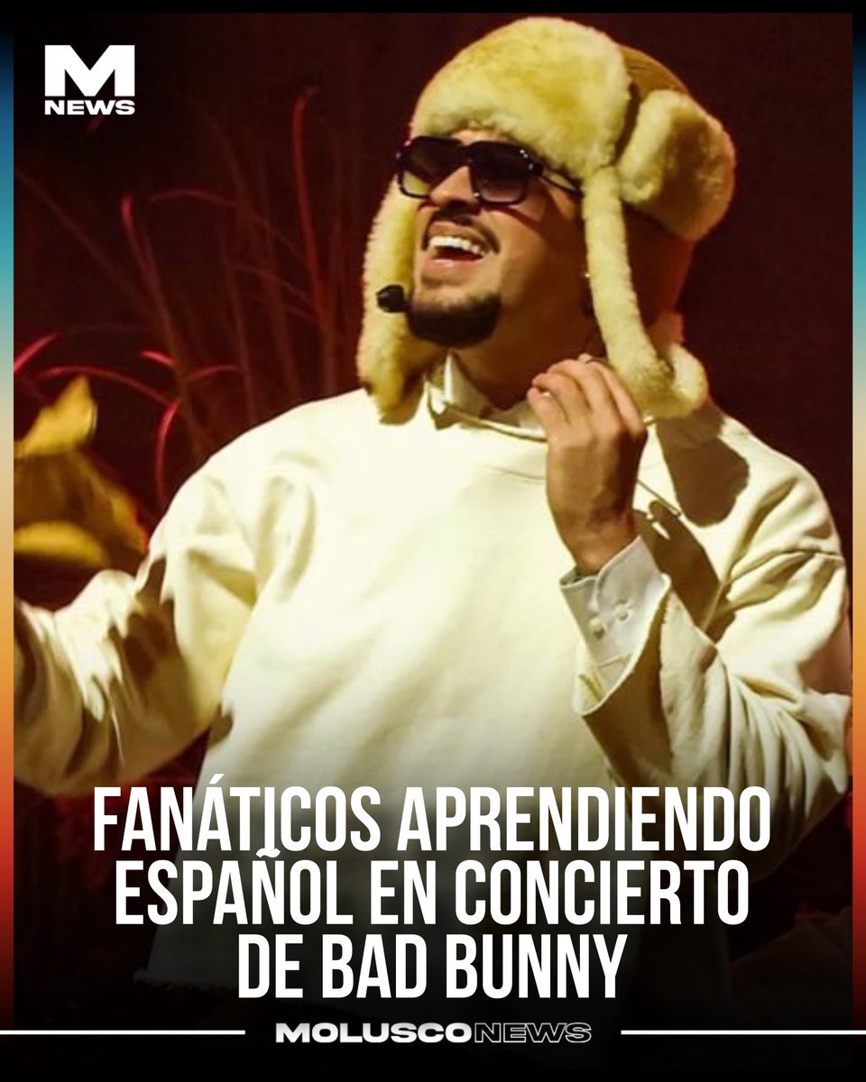 Moluskein's tweet photo. . Los australianos recibiendo una clase de español boricua en el concierto de Bad Bunny en Sydney. 🇵🇷🇦🇺🔥

#MoluscoNews 
🎥: @heyparceros https://t.co/15r8zhWZrn