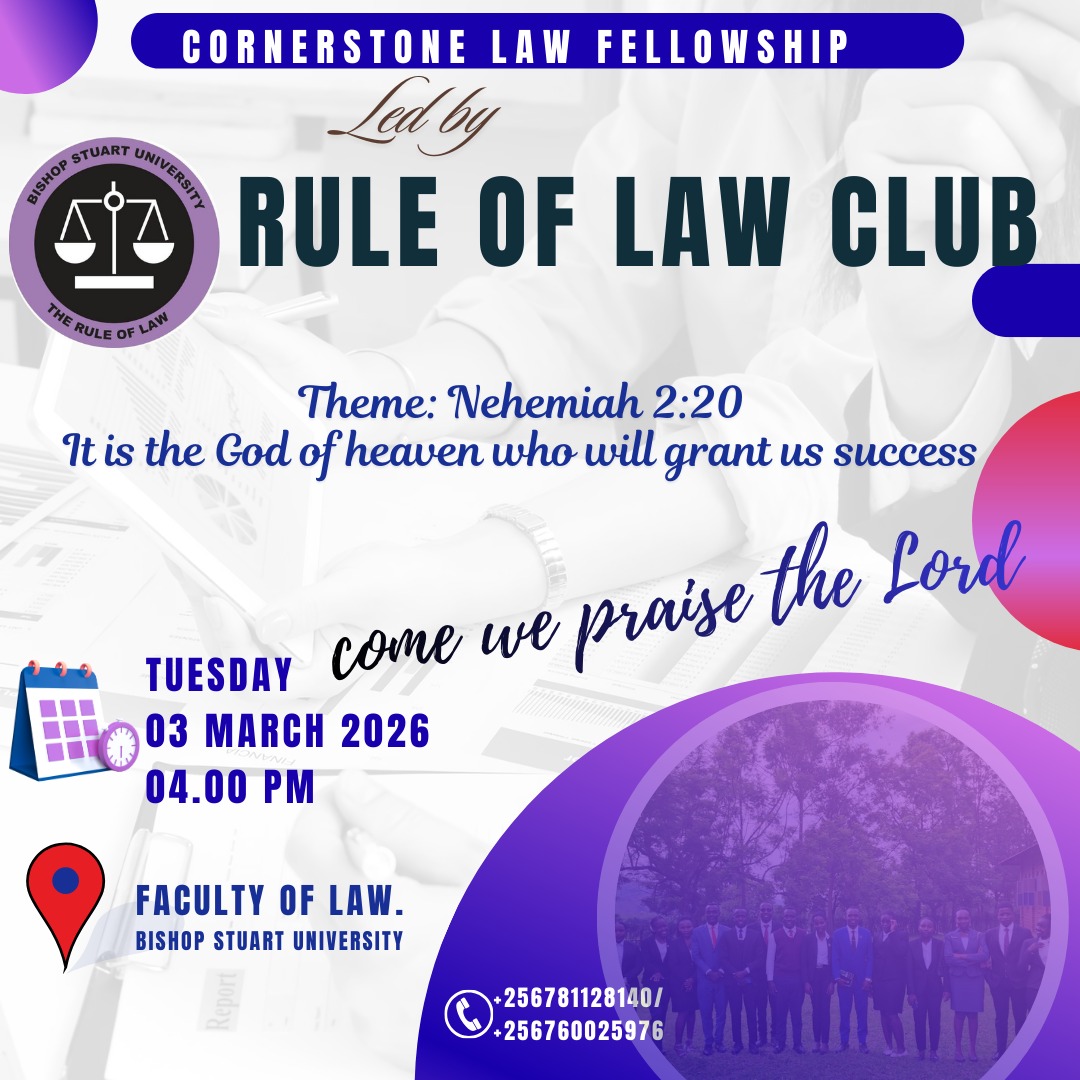 ruleoflawbsu's tweet photo. Join us this Tuesday the 3rd of March 2026 for fellowship led by the cabinet of Rule of Law Club. Wishing you a blessed Sunday &amp; Happy new month🙏 https://t.co/qrPH0Kl5C0