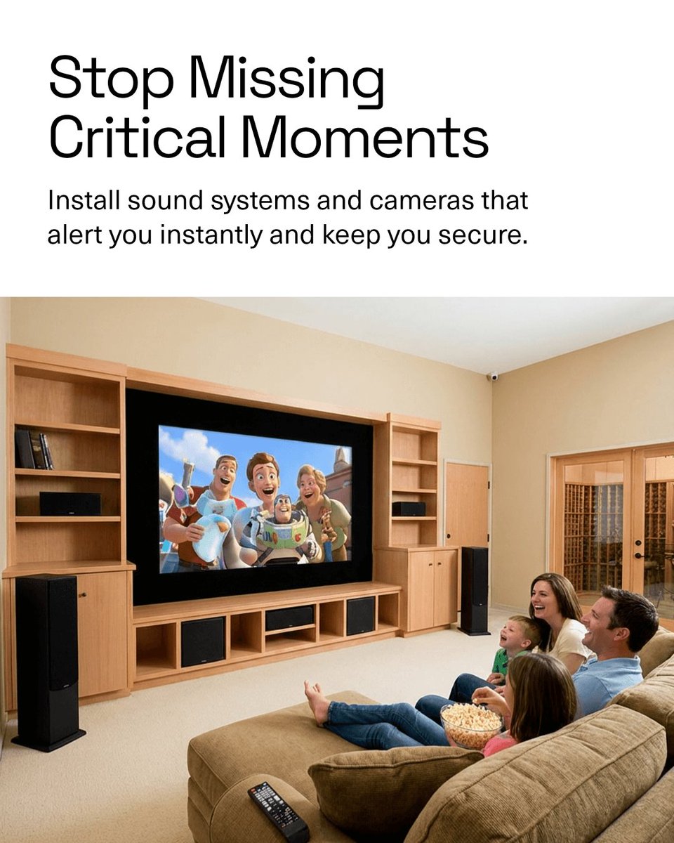 Txonsitetechs's tweet photo. Fear of missing a threat or losing moments? Sound systems, security cameras, and TV mounting ease your mind. Clear alerts. Real-time monitoring. Safe setup.

Learn how to avoid costly AV mistakes with expert help. https://t.co/WSJxYdQ9oO https://t.co/DbeLgfGtrr